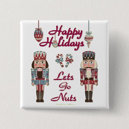 Holiday Nutcracker Lasse Go Nuts Button (Vorderseite)
