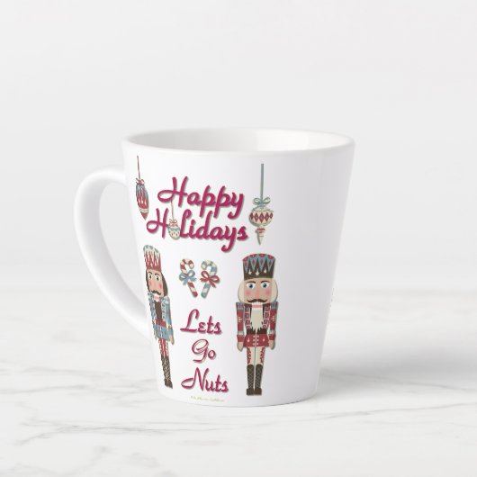 Holiday Nutcracker Lasse Nuts Latte Tasse (Linke Ecke)
