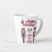 Holiday Nutcracker Lasse Nuts Latte Tasse (Rechte Ecke)