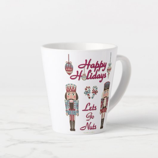 Holiday Nutcracker Lasse Nuts Latte Tasse (Rechte Ecke)