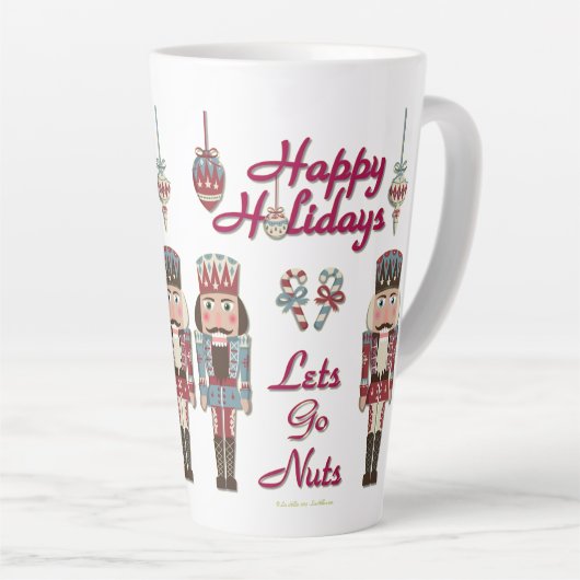 Holiday Nutcracker Lasse Nuts Latte Tasse (Rechte Ecke)