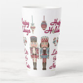Holiday Nutcracker Lasse Nuts Latte Tasse (Vorderseite)