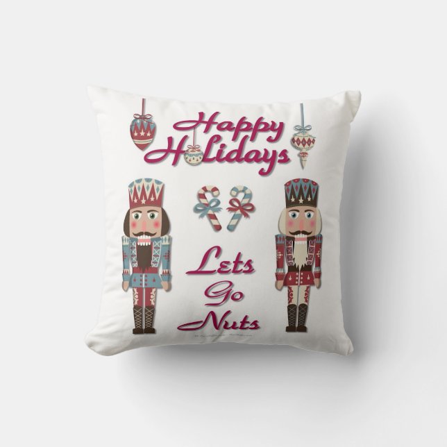 Holiday Nutcracker Lasse Nuts Pillow Kissen (Vorderseite)