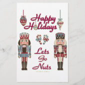 Holiday Nutcracker Lets Go Nuts Briefpapier (Vorderseite)