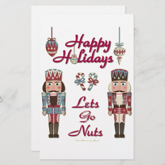 Holiday Nutcracker Lets Go Nuts Briefpapier (Vorne/Hinten)