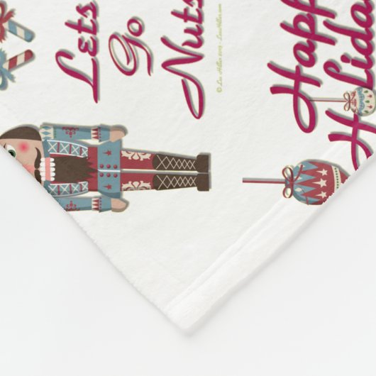 Holiday Nutcracker Lets Go Nuts Fleecedecke (Ecke)