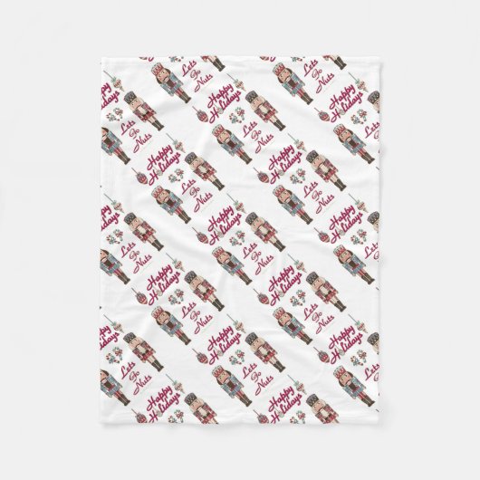 Holiday Nutcracker Lets Go Nuts Fleecedecke (Vorderseite)