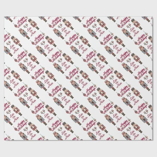 Holiday Nutcracker Lets Go Nuts Geschenkpapier (Flach)