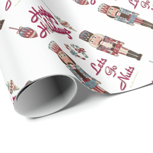 Holiday Nutcracker Lets Go Nuts Geschenkpapier (Rolleneckpunkt)
