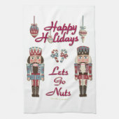 Holiday Nutcracker Lets Go Nuts Geschirrtuch (Vertikal)