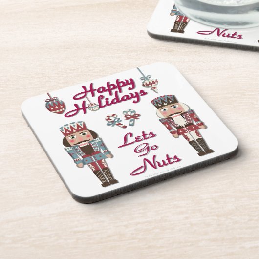Holiday Nutcracker Lets Go Nuts Getränkeuntersetzer (Linke Seite)