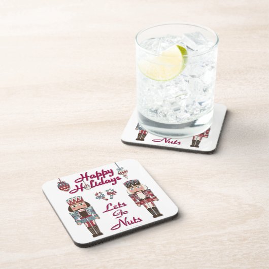 Holiday Nutcracker Lets Go Nuts Getränkeuntersetzer (Rechte Seite)