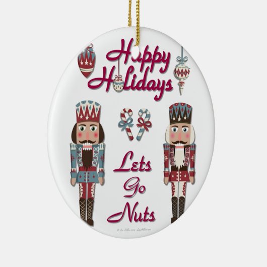 Holiday Nutcracker Lets Go Nuts Keramikornament (Rechts)