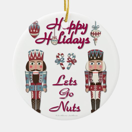Holiday Nutcracker Lets Go Nuts Keramikornament (Vorne)