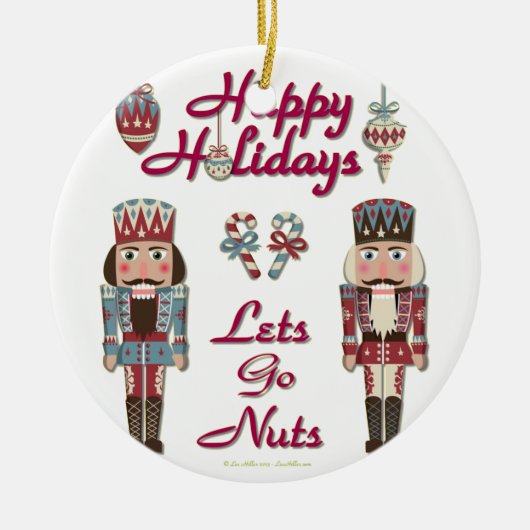 Holiday Nutcracker Lets Go Nuts Keramikornament (Vorne)