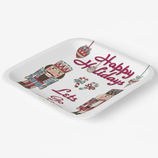 Holiday Nutcracker Lets Go Nuts Pappteller (Gewinkelt)