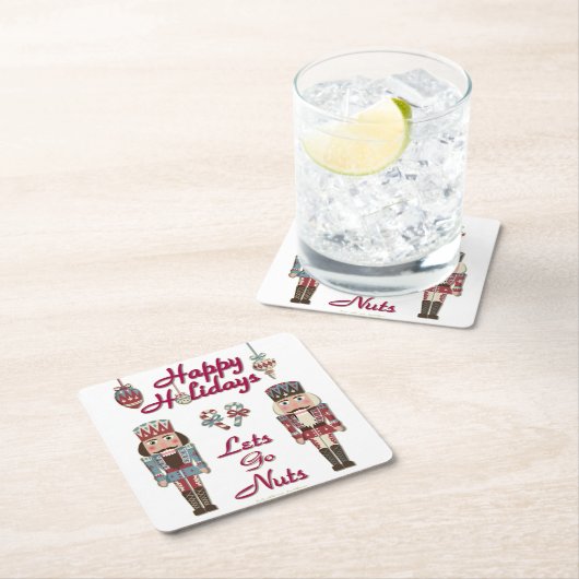 Holiday Nutcracker Lets Go Nuts Rechteckiger Pappuntersetzer (Vor Ort)