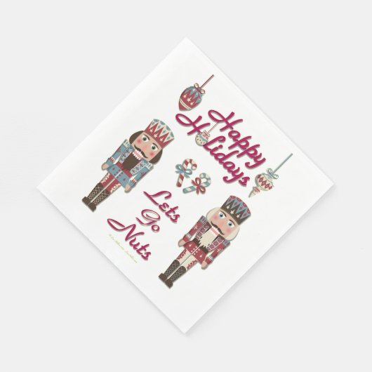 Holiday Nutcracker Lets Go Nuts Serviette (Ecke)