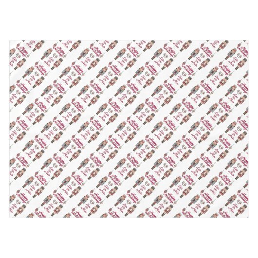 Holiday Nutcracker Lets Go Nuts Tischdecke (Vorderseite (Horizontal))