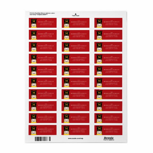 Holiday Nutcracker Monogram Red (Vorne)