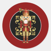 Holiday Nutcracker Runder Aufkleber (Vorderseite)