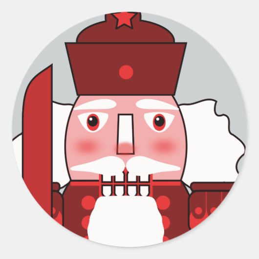 Holiday Nutcracker Runder Aufkleber (Vorderseite)