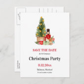 Holiday Nutcracker | Weihnachts-Party Save the Dat Ankündigungspostkarte (Vorne/Hinten)