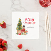 Holiday Nutcracker Weihnachtsbaum-Skript Serviette (Beispiel)