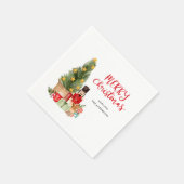 Holiday Nutcracker Weihnachtsbaum-Skript Serviette (Ecke)