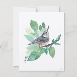 Holiday Nuthatch Bird Feiertagskarte