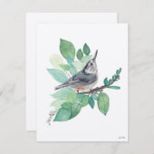 Holiday Nuthatch Bird Feiertagskarte (Vorne/Hinten)