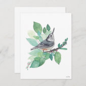 Holiday Nuthatch Bird Feiertagskarte (Vorne/Hinten)