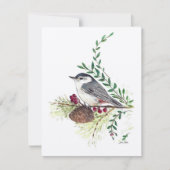 Holiday Nuthatch Painting Feiertagskarte (Vorderseite)