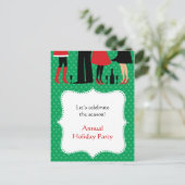 Holiday Office Party Einladung Postkarte (Stehend Vorderseite)
