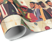 Holiday Office Party Geschenkpapier (Rolleneckpunkt)