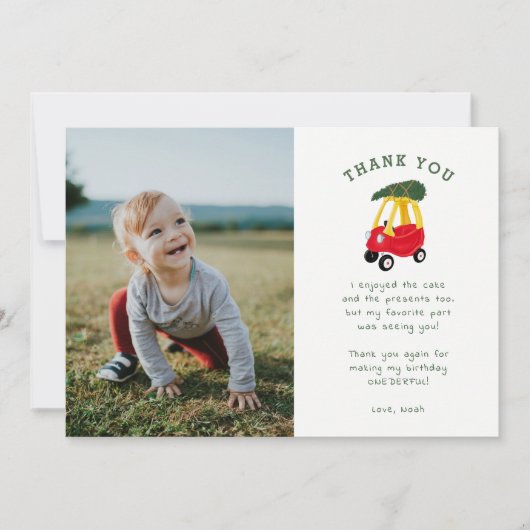 Holiday Onederday Foto Vielen Dank an Ihre Karten (Vorderseite)