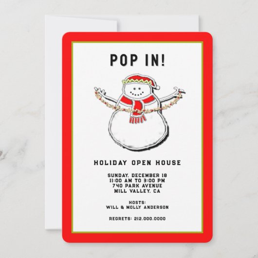 Holiday Open House Einladung (Vorderseite)
