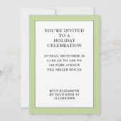 Holiday Open House Einladung (Rückseite)