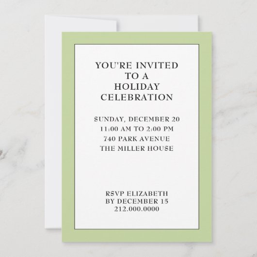 Holiday Open House Einladung (Rückseite)