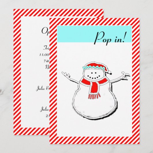 Holiday Open House Einladung (Vorne/Hinten)