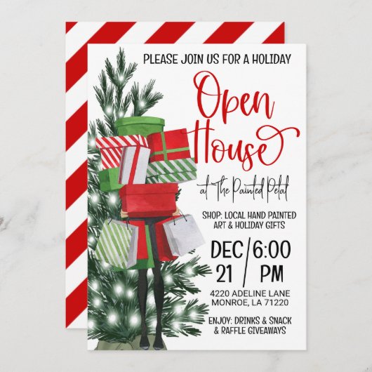 Holiday Open House Einladung (Vorne/Hinten)