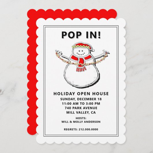 Holiday Open House Einladung (Vorne/Hinten)