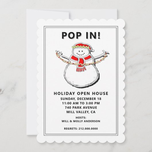 Holiday Open House Einladung (Vorderseite)