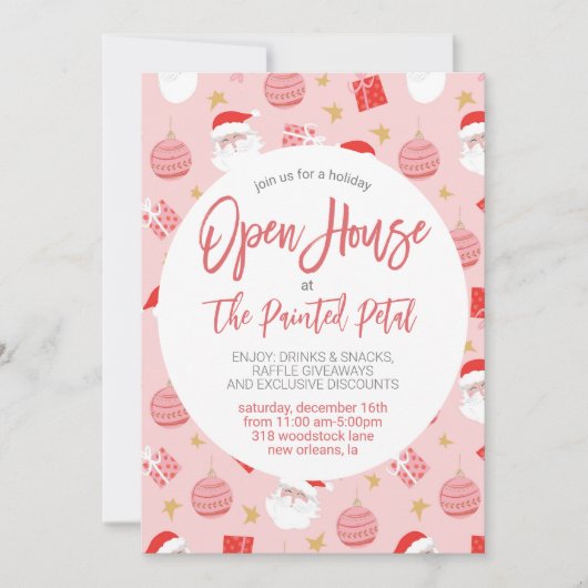 Holiday Open House Einladung (Vorderseite)