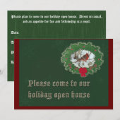 Holiday Open House Einladung Männlicher Kardinal (Vorne/Hinten)