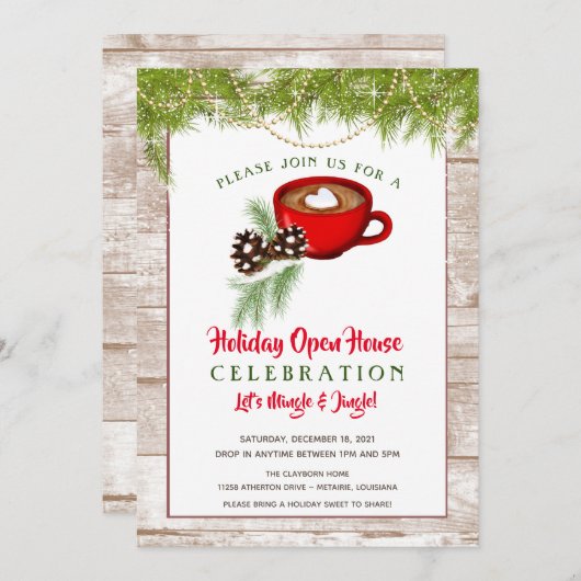 Holiday Open House Einladungen, Feierlichkeiten Einladung (Vorne/Hinten)