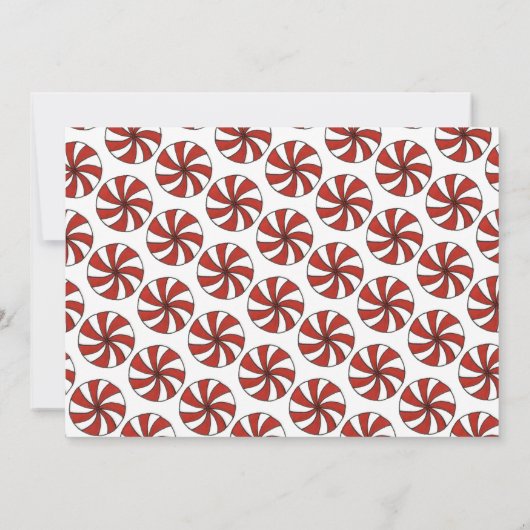 Holiday Open House Gingerbret Cookie Peppermint Einladung (Rückseite)