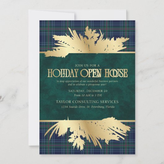 Holiday Open House Invitation Einladung (Vorderseite)