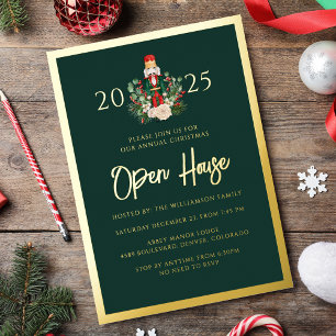 Holiday Open House Nutcracker Weihnachts-Party Folieneinladung