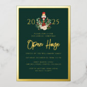 Holiday Open House Nutcracker Weihnachts-Party Folieneinladung (Vorderseite)
